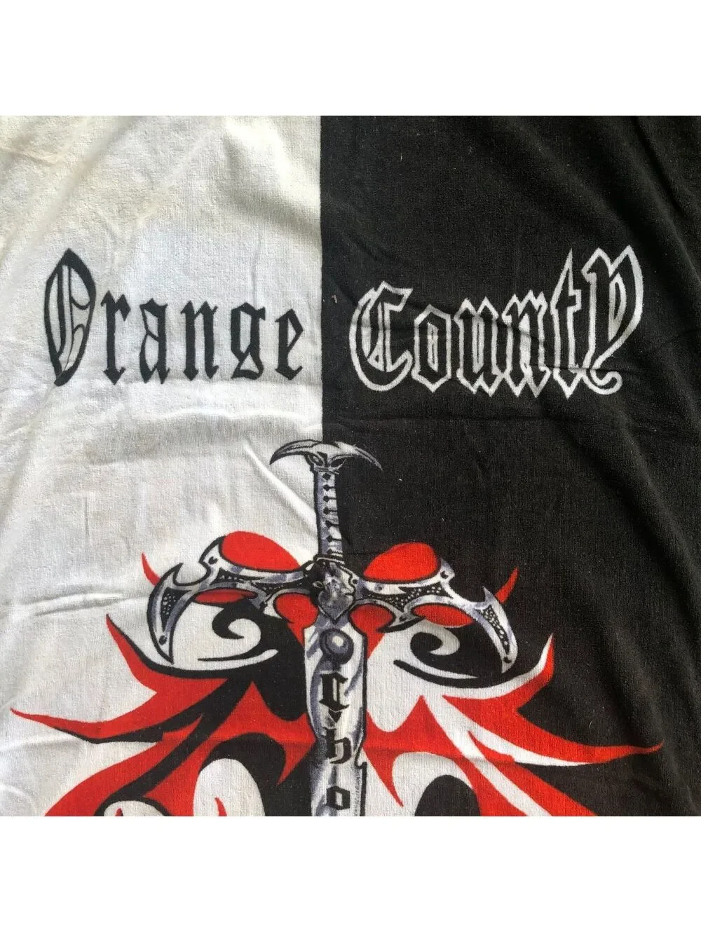 C.O.C. Orange County Choppers Black and White Cotton Towel
